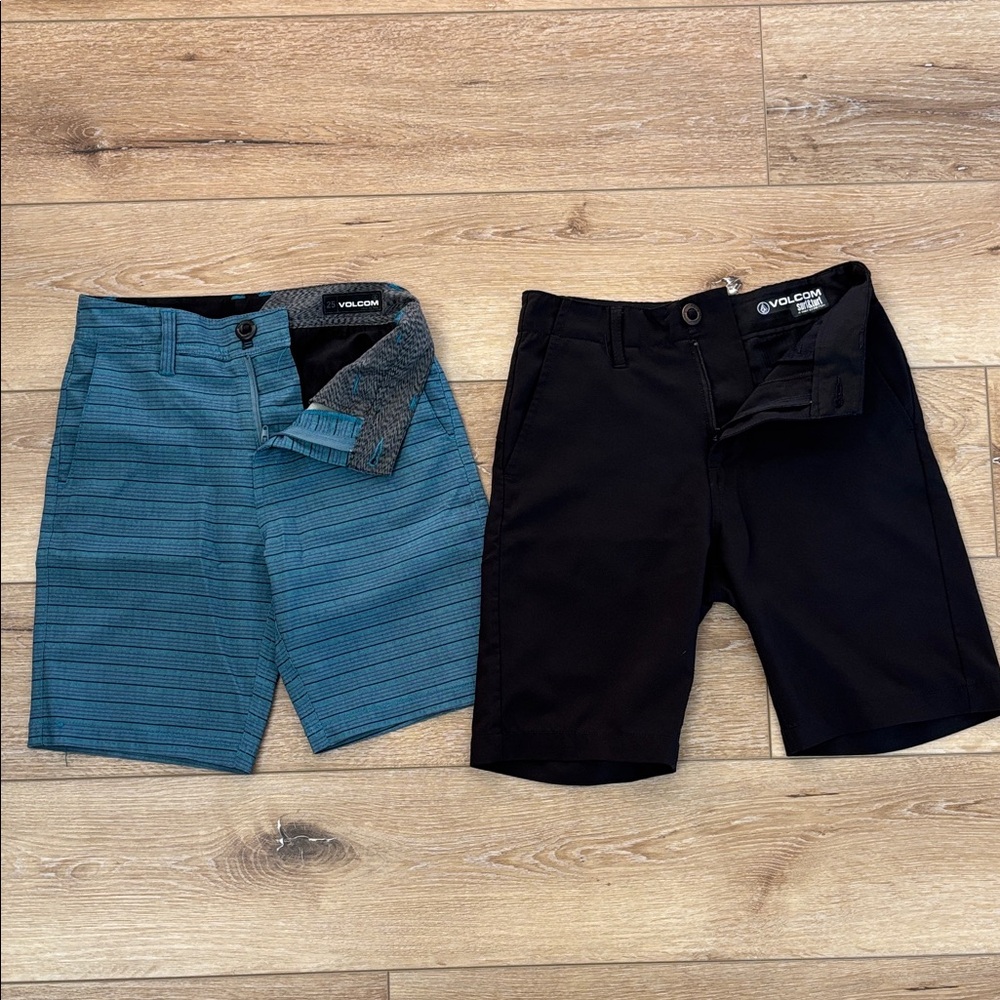 Volcom Boys Two-Pack Shorts - Teal & Black